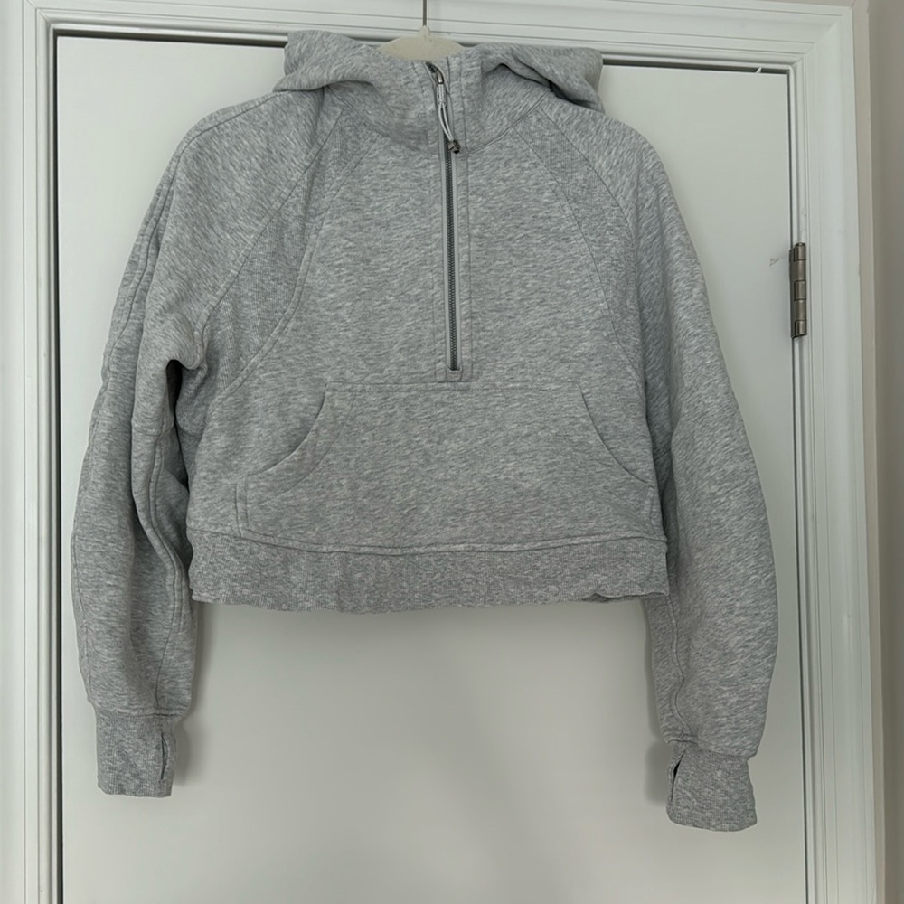 Scuba Oversized Half-Zip Hoodie in grey size SX/S!